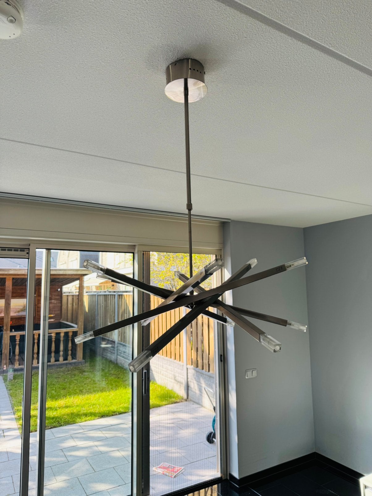 Hanglampen (2 stuks), Huis en Inrichting, Lampen | Hanglampen, Ophalen, Gebruikt, Glas, G4