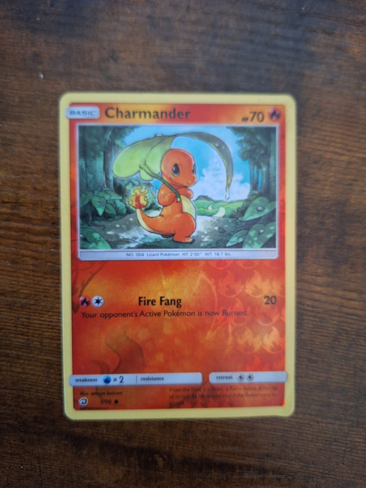 Pokémon Kaart Charmander 1/70 - Dragon Majesty (Bespeelde st, Ophalen of Verzenden, Gebruikt