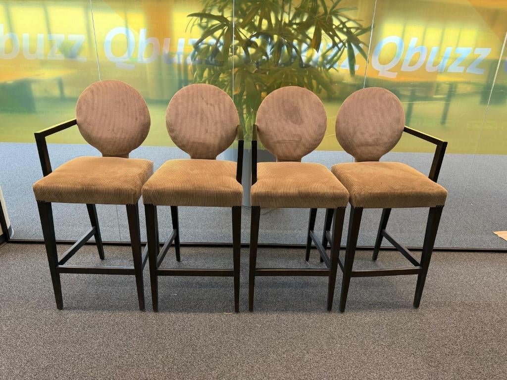 SET - 4x Bar stoelen / stoel / kruk/ barkruk , 1 set, Gebruikt, Met voetsteun, 60 tot 90 cm, Ophalen of Verzenden