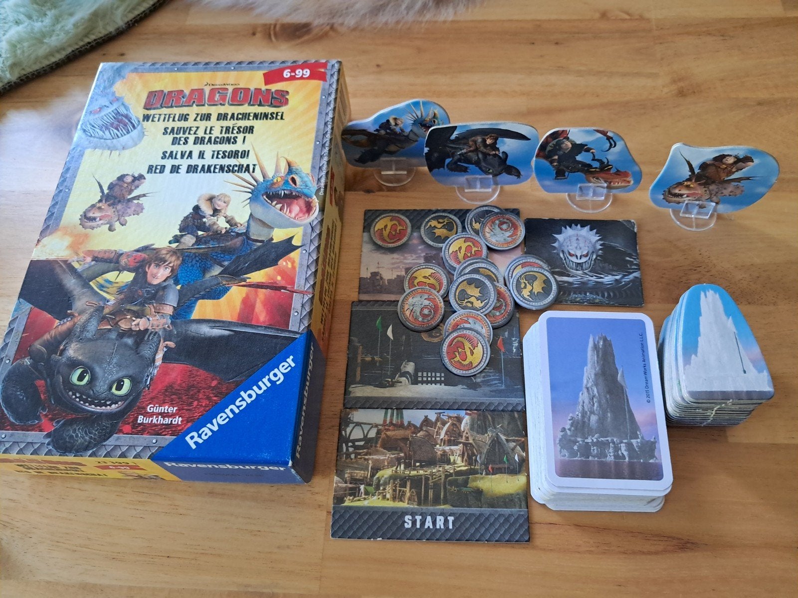 Hoe tem je een draak: Red de Drakenschat bordspel, Drie of vier spelers, Ophalen of Verzenden, Gebruikt, Ravensburger