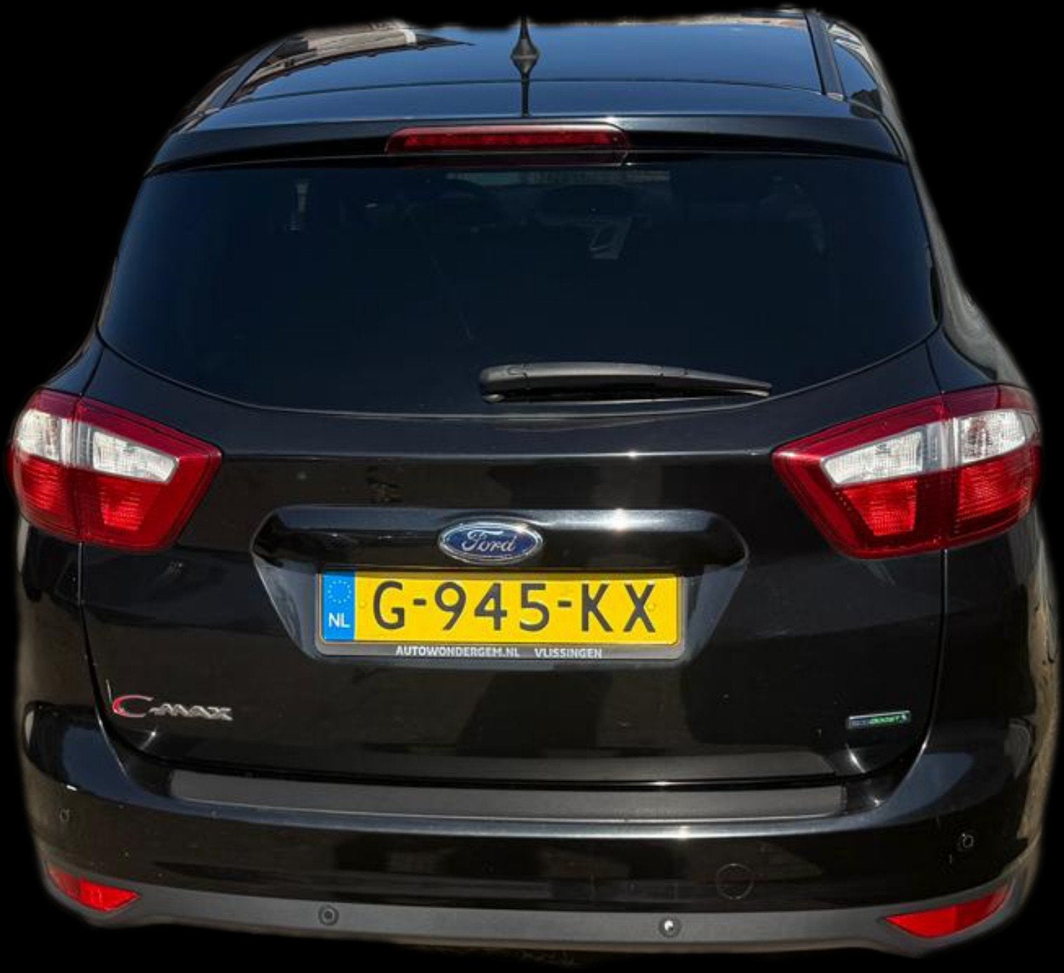 Ford C-Max 1.0 92KW 2015 Zwart €6900, Voorwielaandrijving, Euro 5, Zwart, Navigatiesysteem