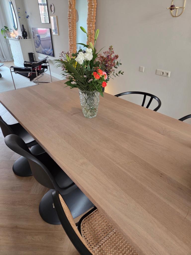 Eikenhout eettafel met onderstel van HAY, Ophalen of Verzenden