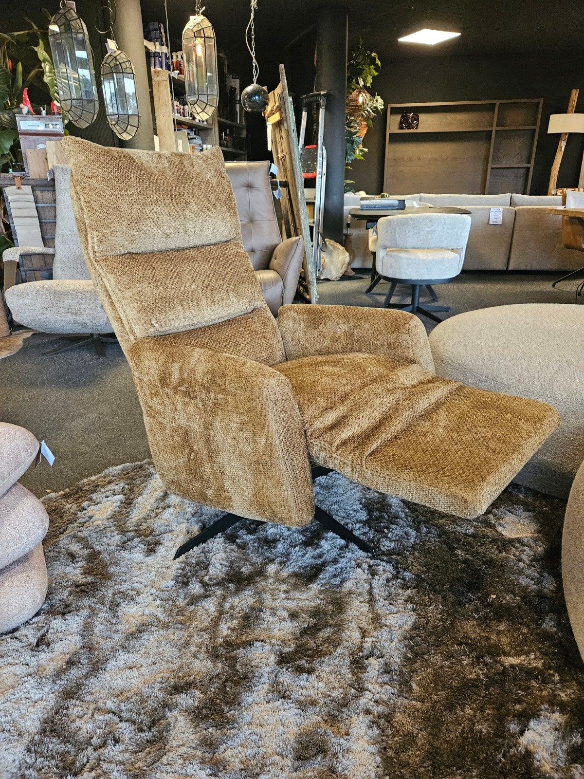 Relaxfauteuil 2 motoren en accu TIES, Ophalen of Verzenden, Nieuw, Stof, 50 tot 75 cm