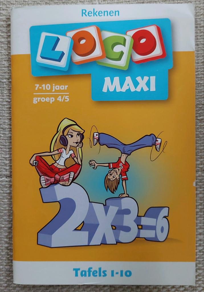 Tafels 1-10 Loco Maxi Rekenen 7-10 jaar Groep 4/5, Ophalen of Verzenden, Zo goed als nieuw, Rekenen