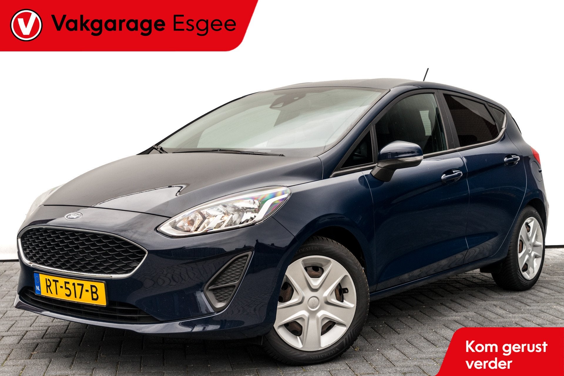 Ford Fiesta 1.1 86 PK Trend | 5 DRS | Airco | Bluetooth | |, Met garantie (alle), Blauw, 23 km/l, Origineel Nederlands