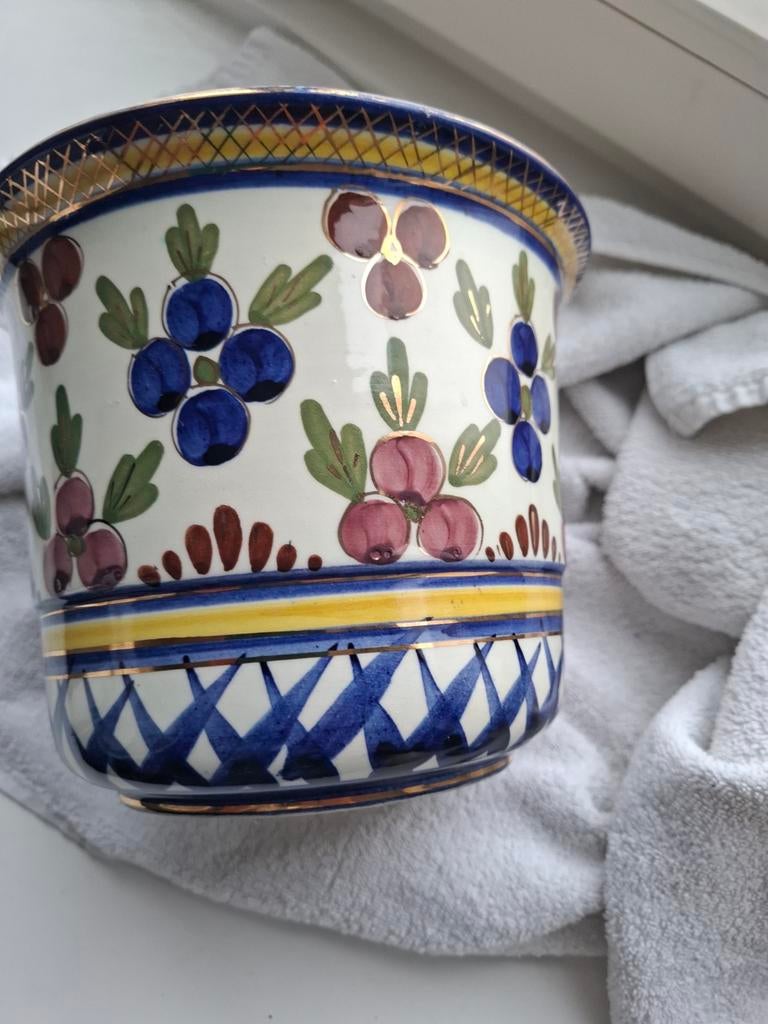 Pottery bloempot., Tuin en Terras, Bloempotten, Rond, Ophalen of Verzenden, Aardewerk, Minder dan 40 cm