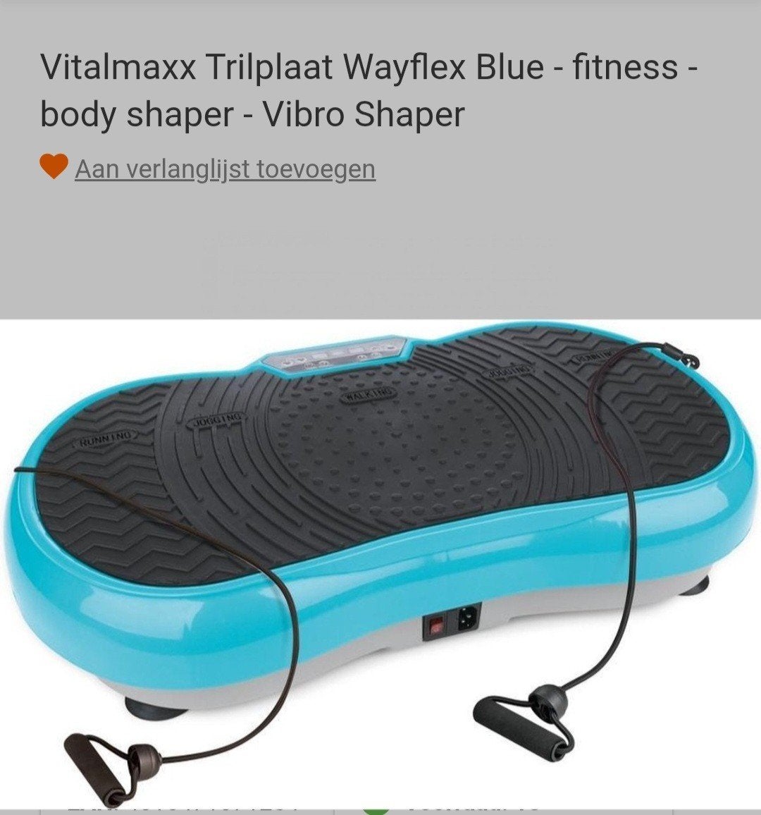vitalmaxx trilplaat, Ophalen, Zo goed als nieuw, Kunststof, Trilplaat