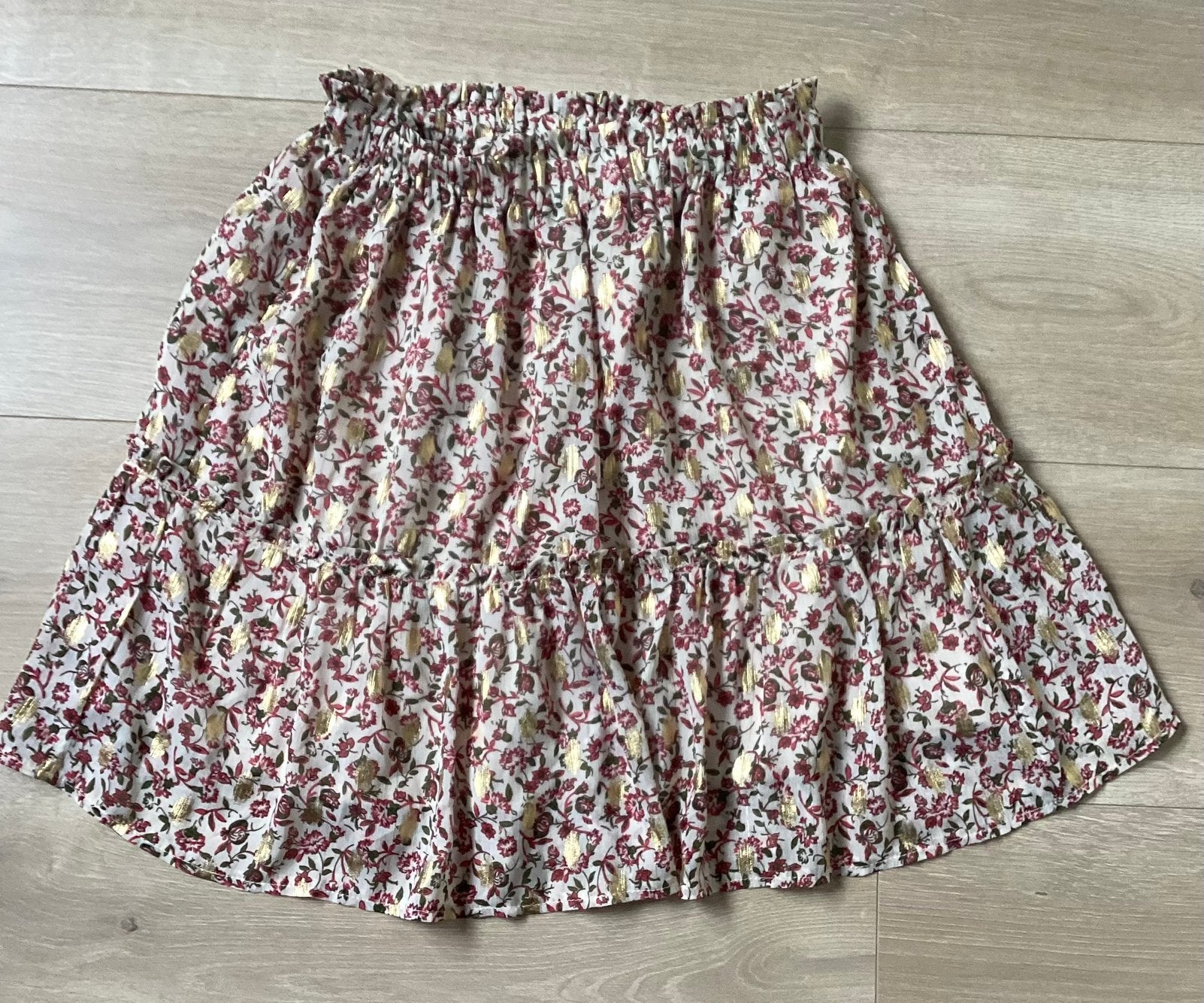 Rokje creme goud maat S Nieuwstaat, Kleding | Dames, Ophalen of Verzenden, Zo goed als nieuw, Maat 36 (S), Boven de knie