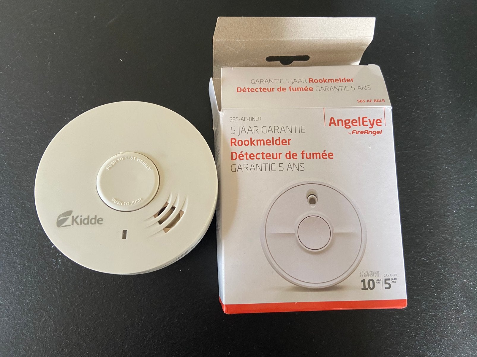 1st rookmelder en 1st combinatie rook & koolmonoxidemelder, Ophalen of Verzenden, Zo goed als nieuw, Detector, Sensor of Melder
