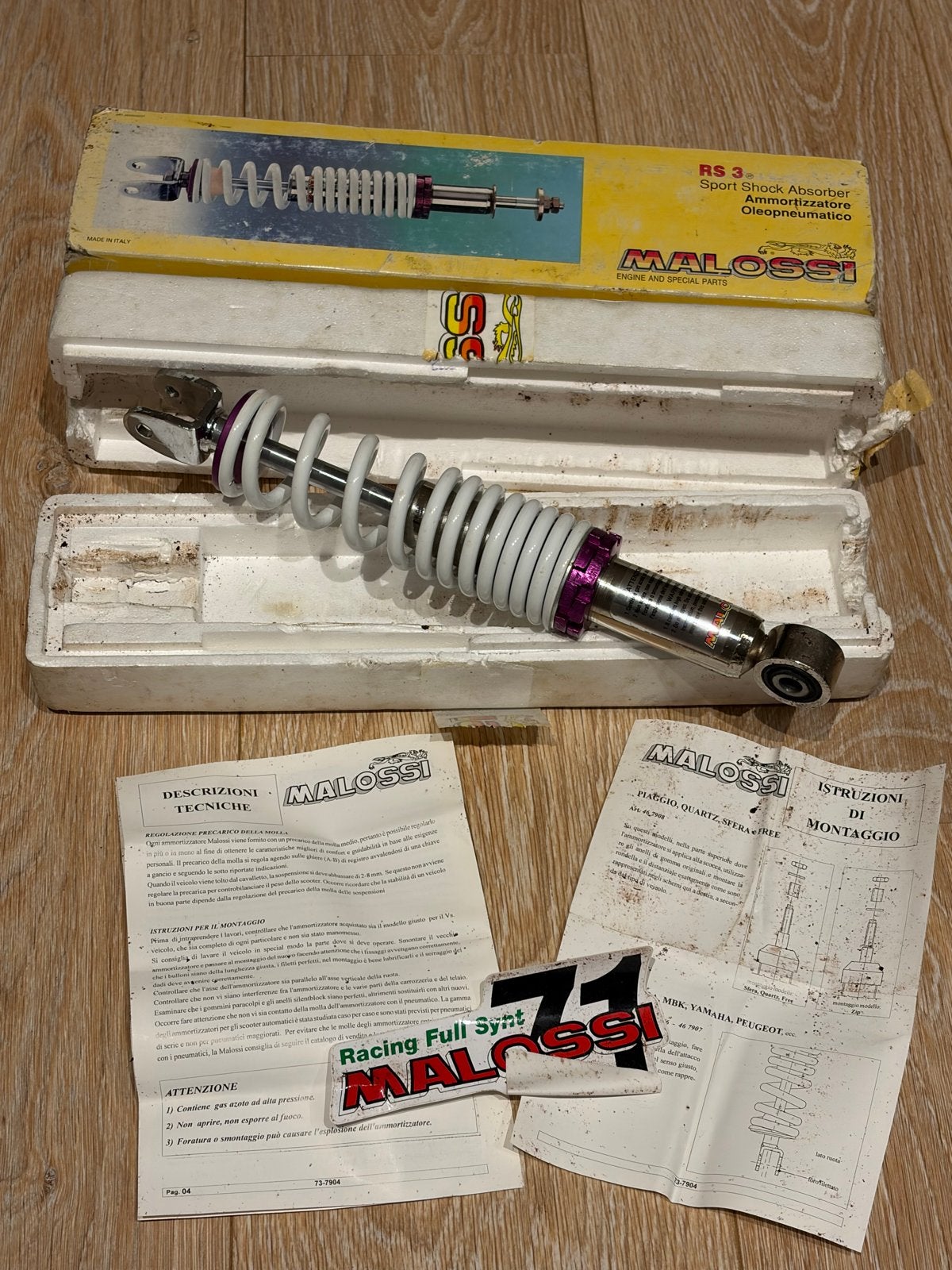 Malossi RS3 Schokbreker NOS Jaren '90 Minarelli Scooters, Fietsen en Brommers, Ophalen of Verzenden, Nieuw, Overige typen, Overige merken