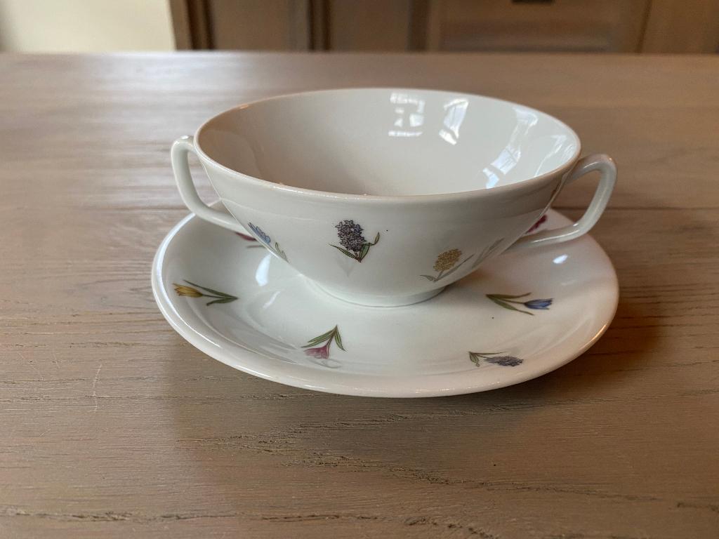 Soepkom en schotel - Hollands Glorie - Vintage jaren 60-70, Huis en Inrichting, Keuken | Servies, Gebruikt, Ophalen of Verzenden