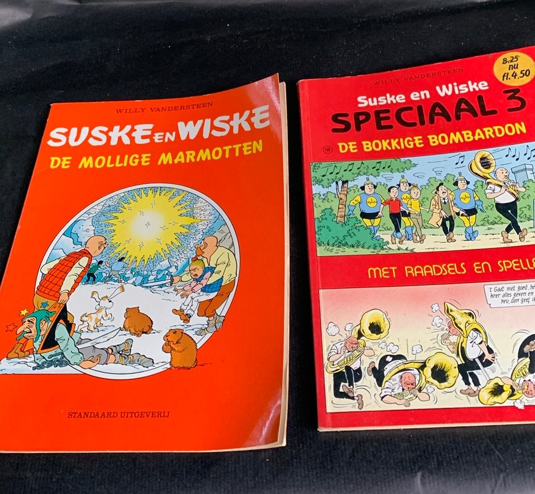 Suske en Wiske: De Mollige Marmotten & De Bokkige Bombardon, Meerdere stripboeken, Ophalen of Verzenden, Gelezen