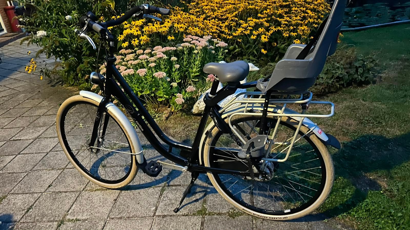 Damesfiets/mamafiets met kinderzitje zgan, Fietsen en Brommers, Fietsen | Dames | Moederfietsen, 53 tot 56 cm, Versnellingen, Zo goed als nieuw