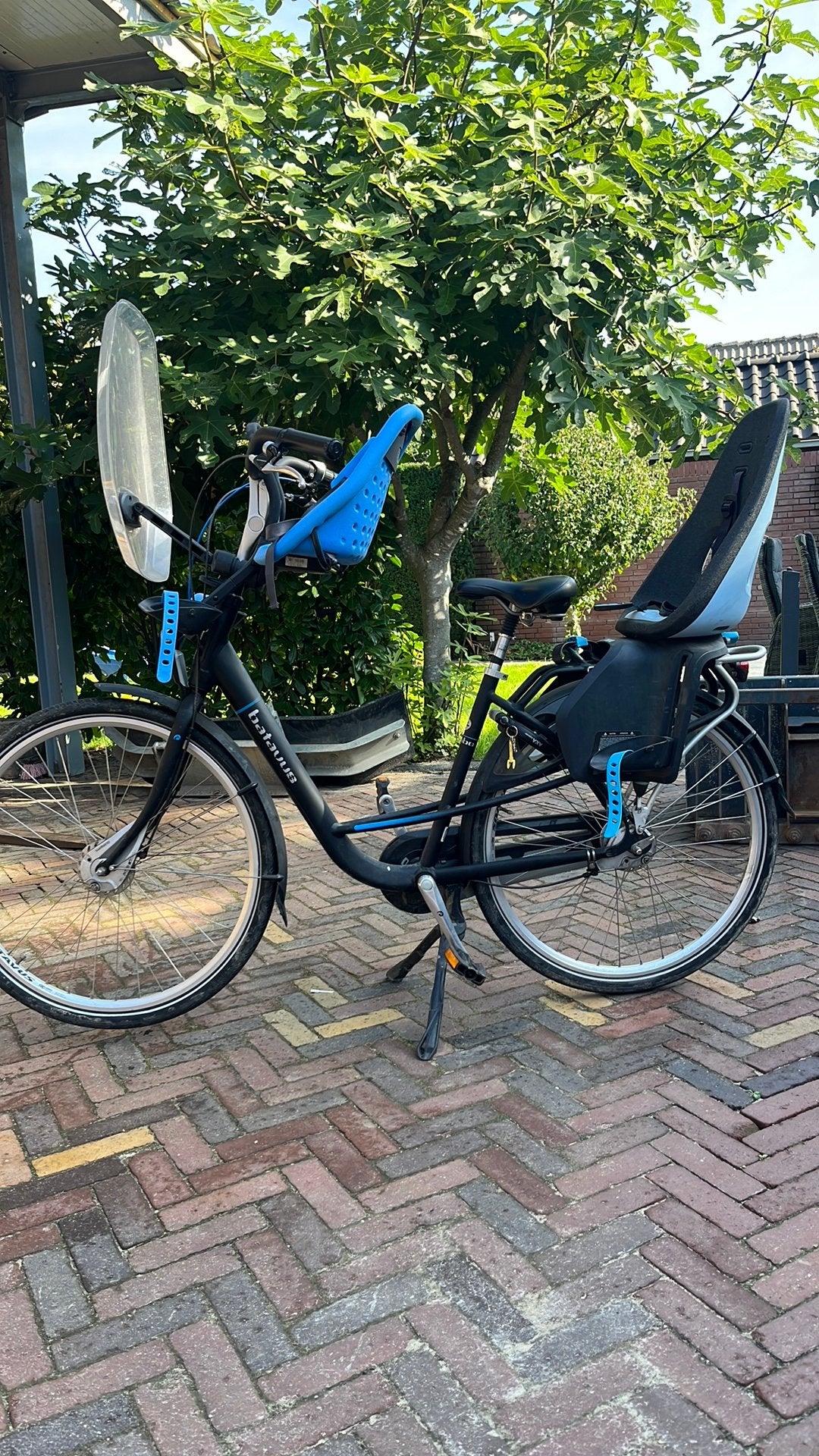 Batauus moederfiets te koop, Fietsen en Brommers, 2 zitjes, Gebruikt, Windscherm, Ophalen