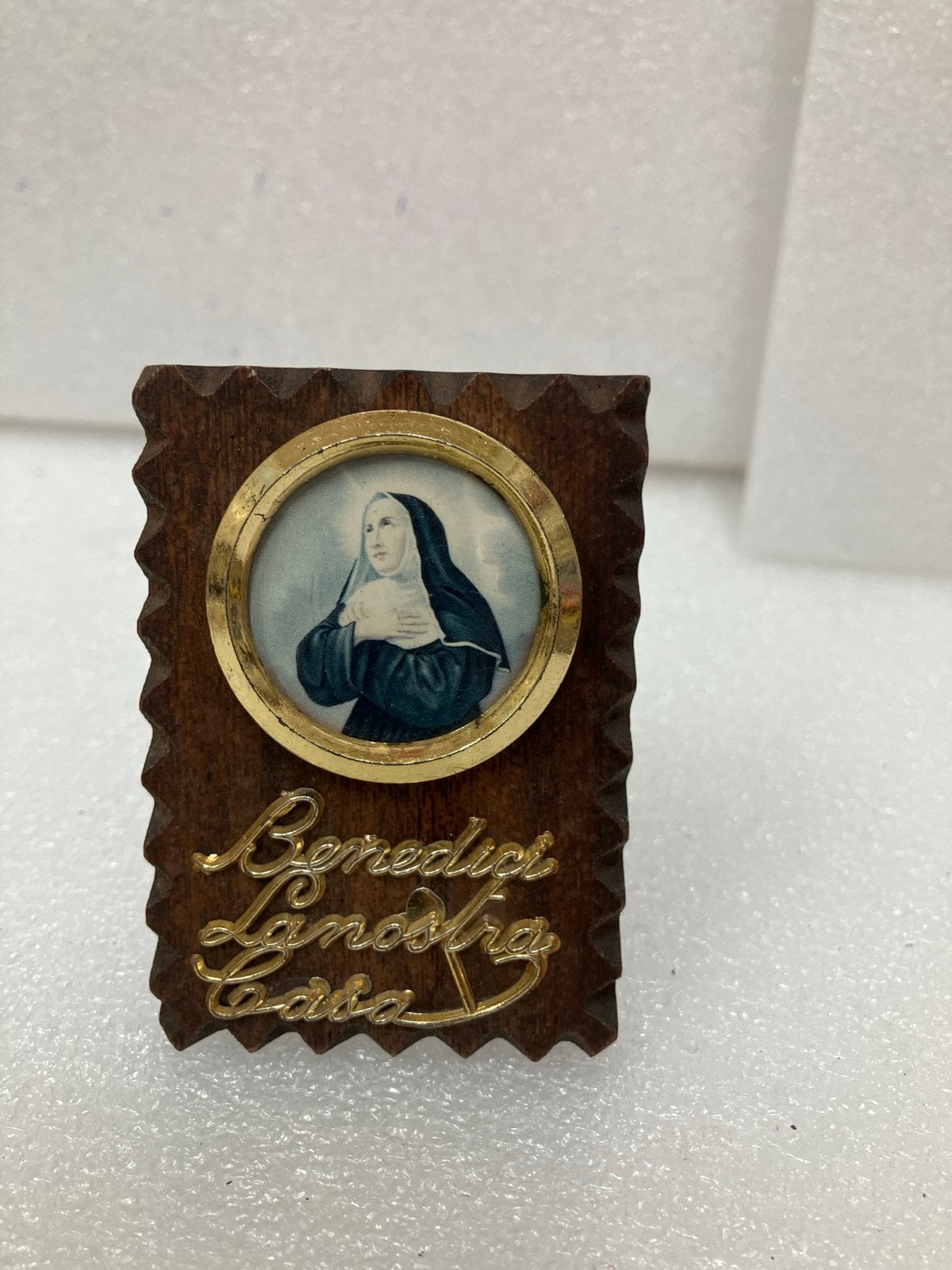 Houten lijstje Sint Bernadette (Rita van Cascia), Antiek en Kunst, Ophalen of Verzenden
