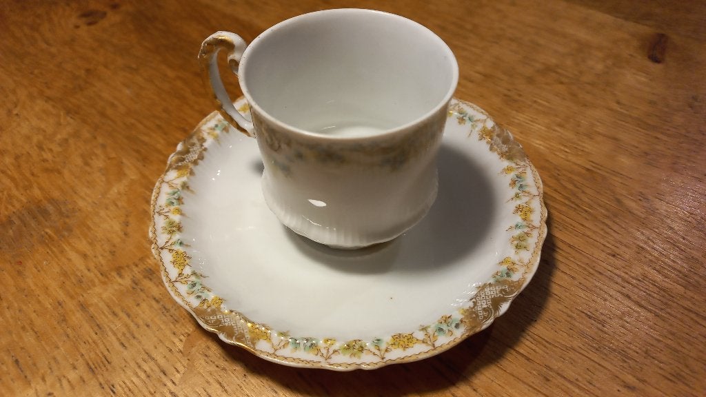 Haviland Limoges Porseleinen Kop en Schotel, Ophalen of Verzenden
