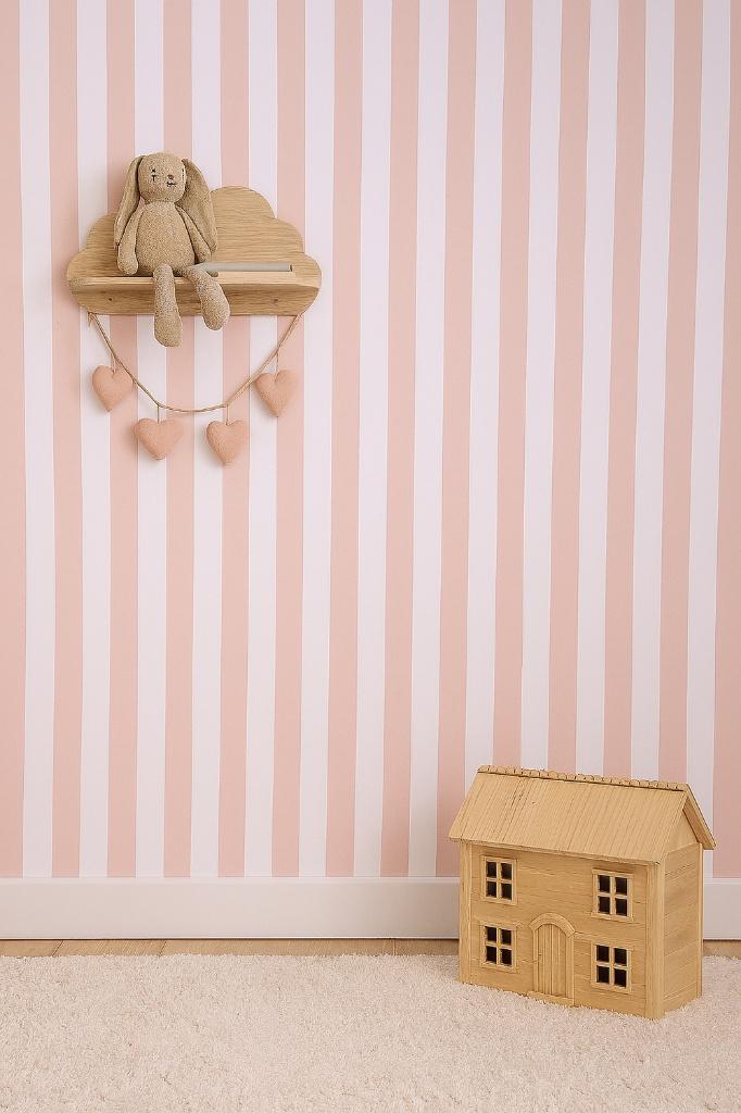 12752 Lichtroze strepen behang van Esta wallcovering swiet, Huis en Inrichting, Stoffering | Behang, Verzenden, Minder dan 10 m²