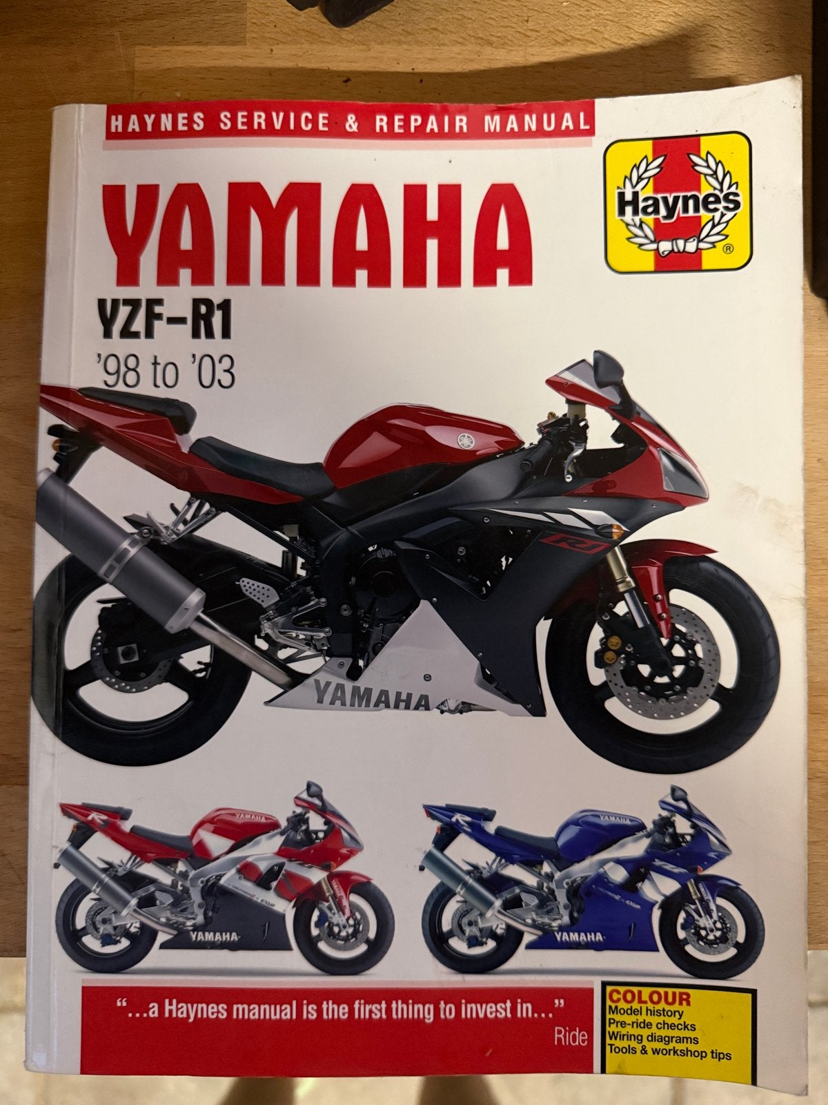 Haynes Service & Repair Manual Yamaha YZF-R1 ('98-'03), Ophalen of Verzenden, Yamaha