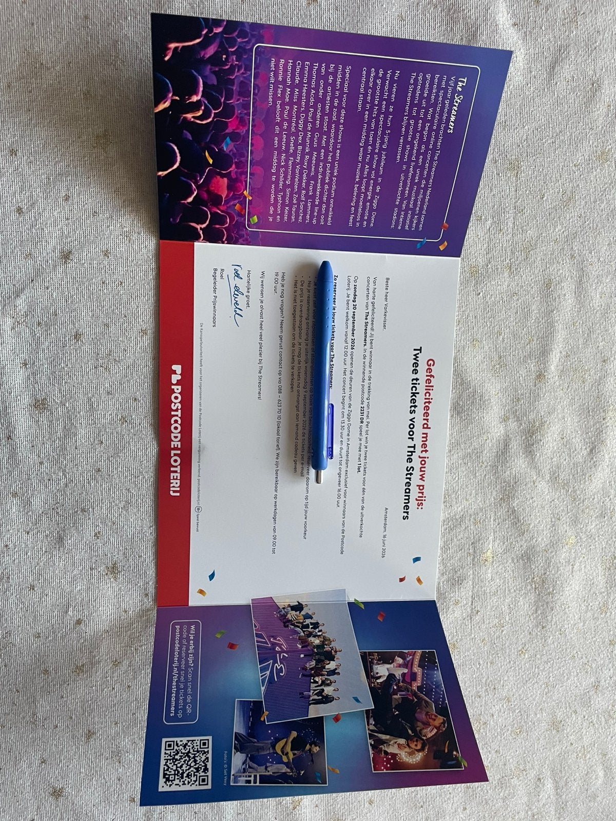 The streamers tickets 2x, Twee personen