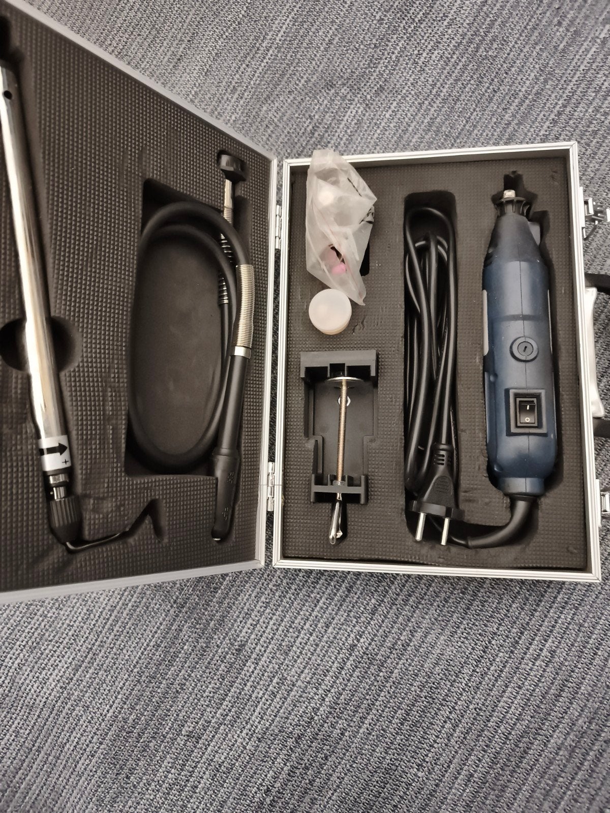 Mini Boormachine Set met Accessoires en Koffer, Doe-het-zelf en Verbouw, Ophalen of Verzenden, Gebruikt