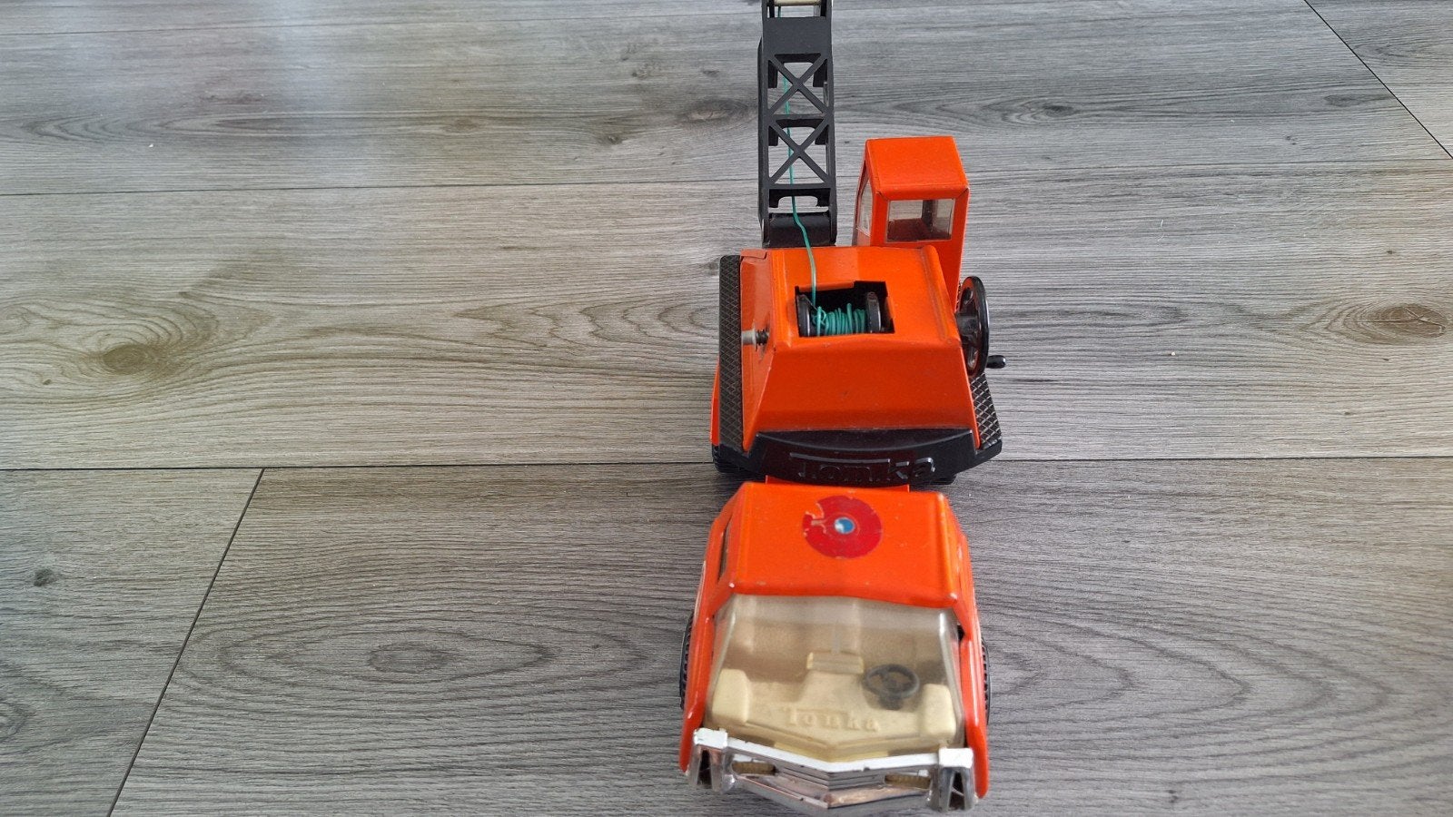 Vintage Tonka Kraanwagen Speelgoed Oranje, Ophalen of Verzenden, Gebruikt