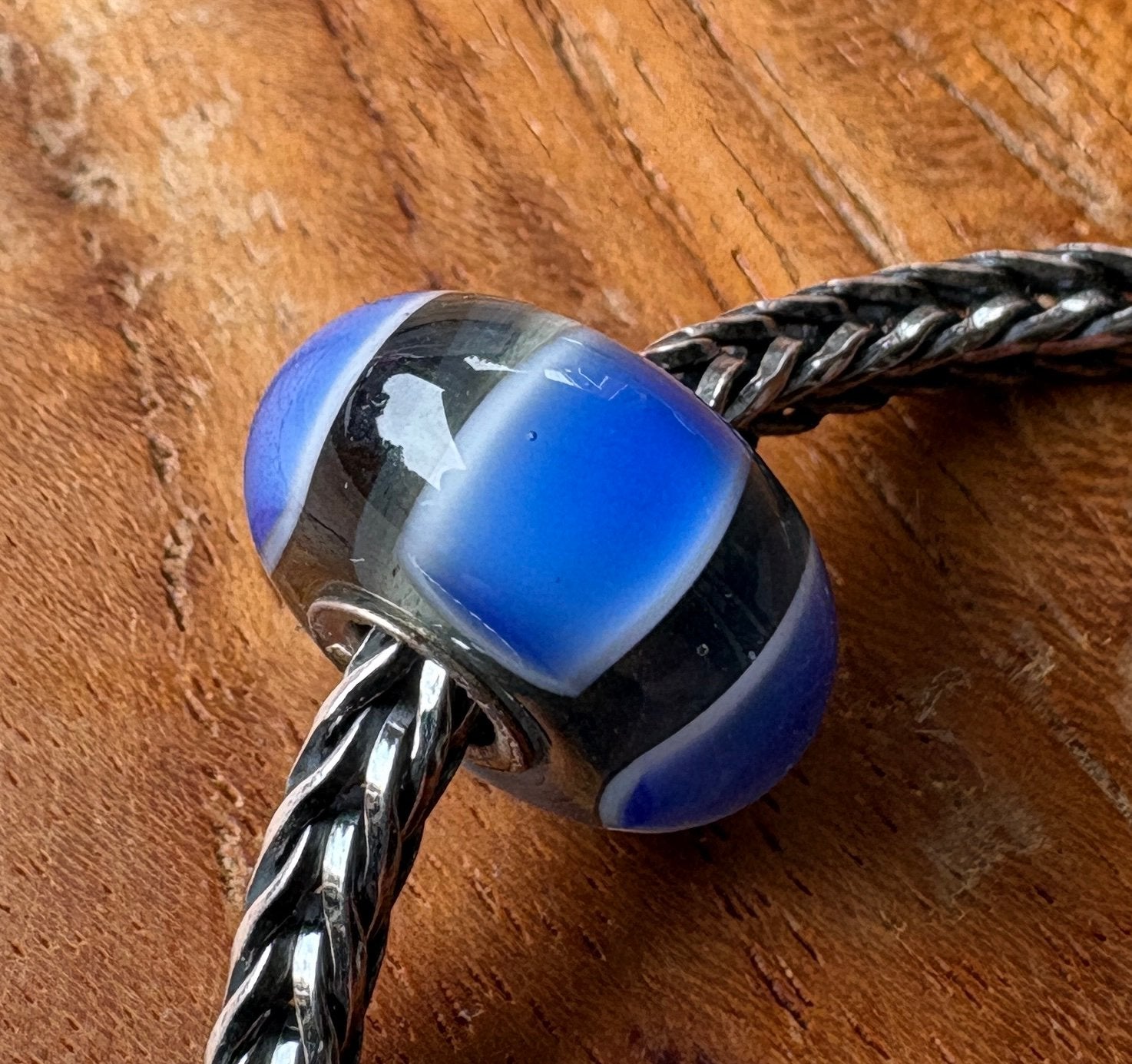 Trollbeads Blauwe Symmetrie NIEUW, Sieraden, Tassen en Uiterlijk, Bedels, Verzenden, Nieuw, Glas of Kristal, Trollbeads