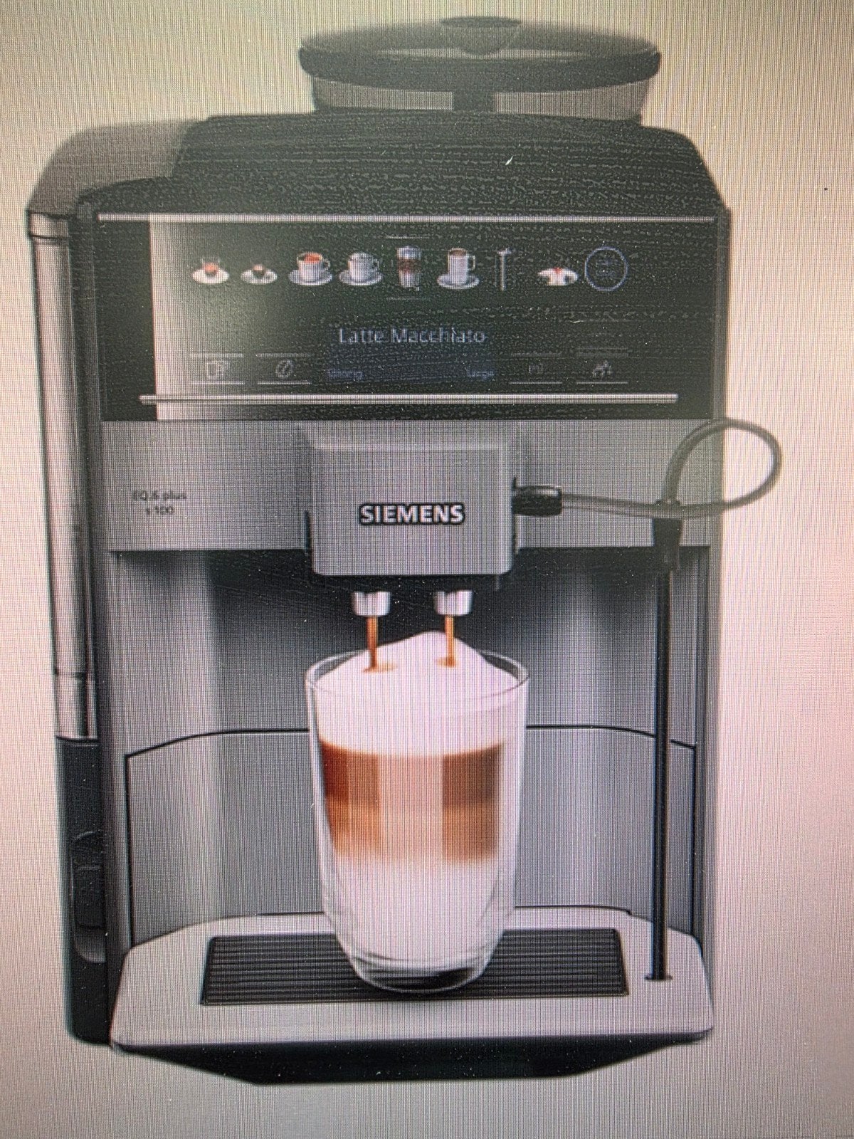 Siemens EQ.6 plus s100 volautomatische espressomachine, Ophalen, Espresso apparaat, Koffiebonen, Zo goed als nieuw