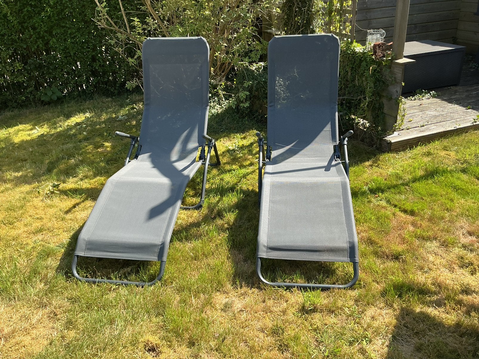 Kantelbare ligstoelen, Ophalen of Verzenden, Zo goed als nieuw, Aluminium