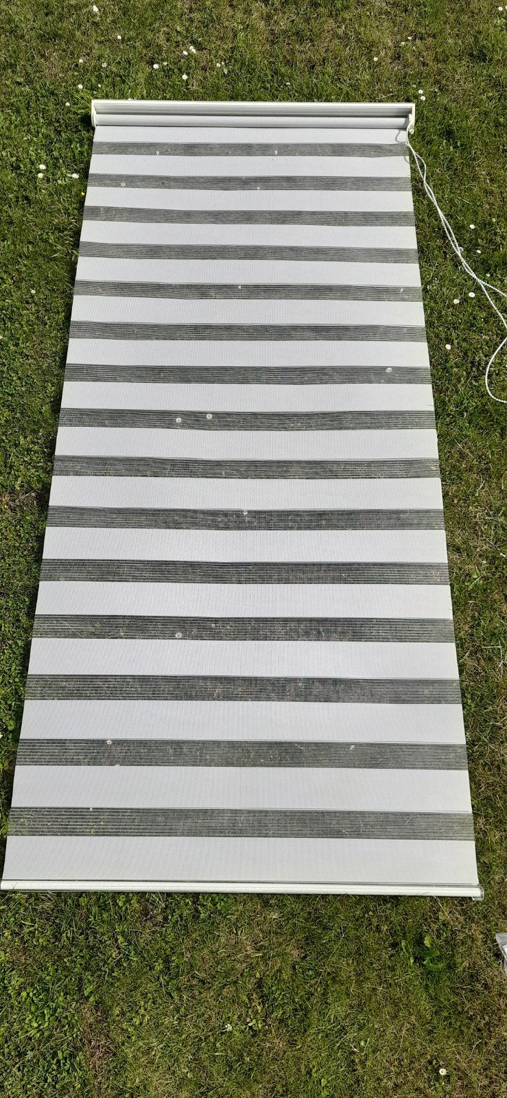 Duo rolgordijn grijs/wit, 90x207cm, Huis en Inrichting, Ophalen, 90 cm, Duo rolgordijn, Zo goed als nieuw