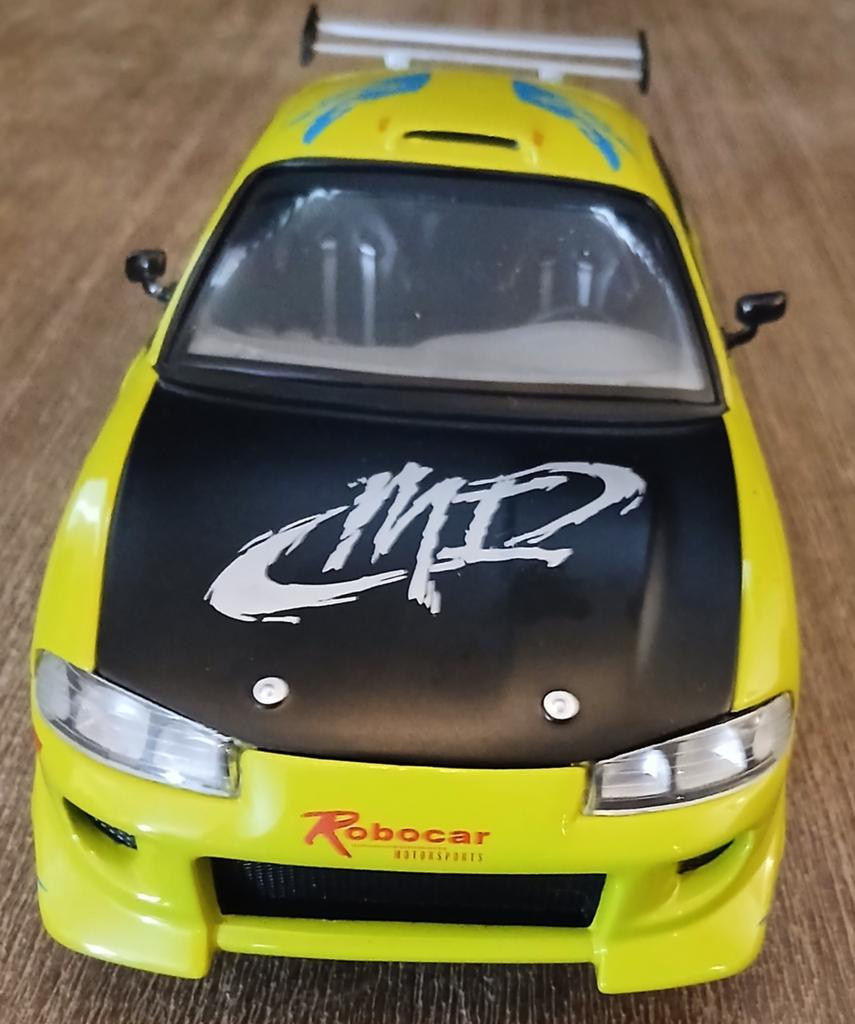 F&F 1:18  Mitshibishi  Eclipse met verlichting, Ophalen of Verzenden, Zo goed als nieuw, Auto, Overige merken