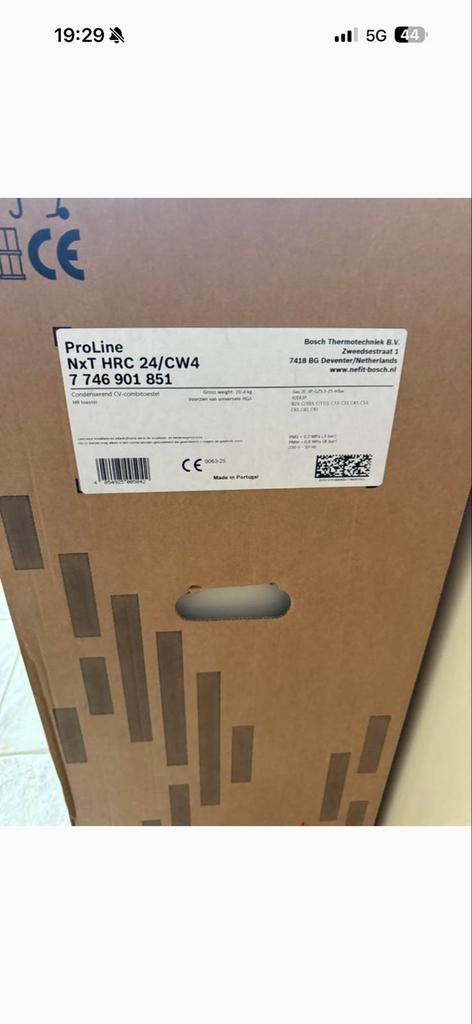 Nefit Proline NxT HRC 24 HR Combiketel CW4, Doe-het-zelf en Verbouw, Verwarming en Radiatoren, Hoog rendement (Hr), Cv-ketel of Combi-ketel