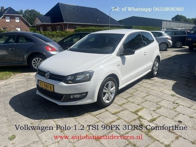 Volkswagen Polo 1.2 TSI 90PK 3DRS Comfortline 2012, Auto's, Euro 5, 4 cilinders, Leder en Stof, Wit