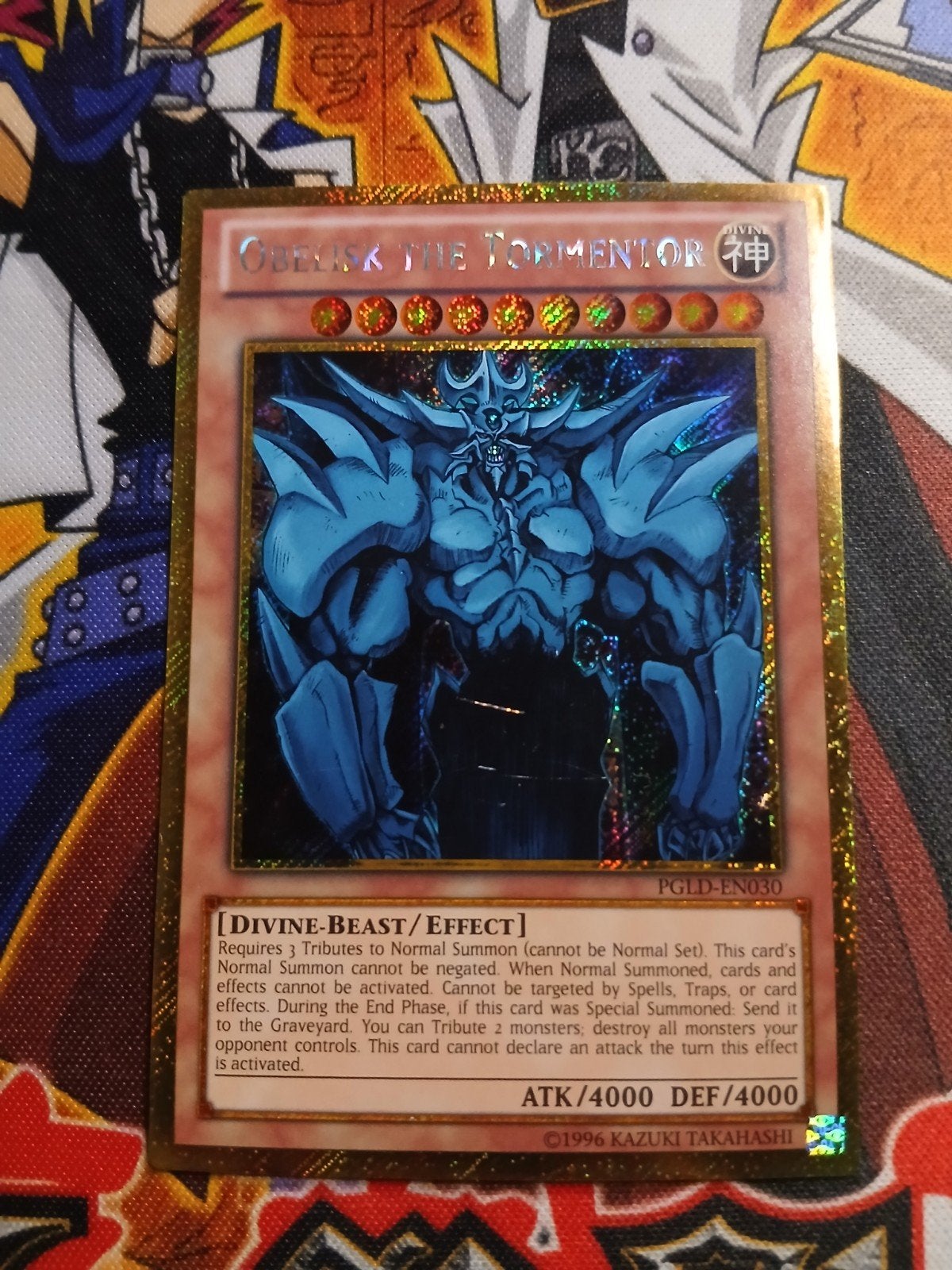 Obelisk the Tormentor - Gold Secret Rare PGLD - Yu-Gi-Oh, Ophalen of Verzenden, Zo goed als nieuw, Foil