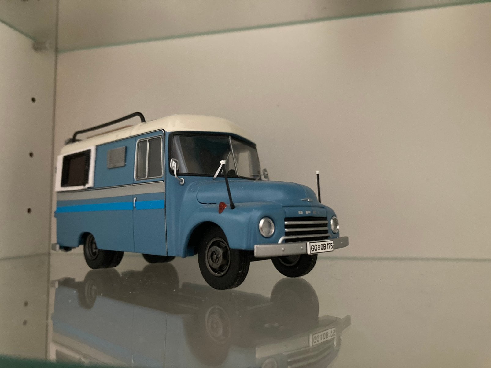 Oldtimer miniatuur camper Opel Blitz, Ophalen of Verzenden, Gebruikt, Auto, Overige merken