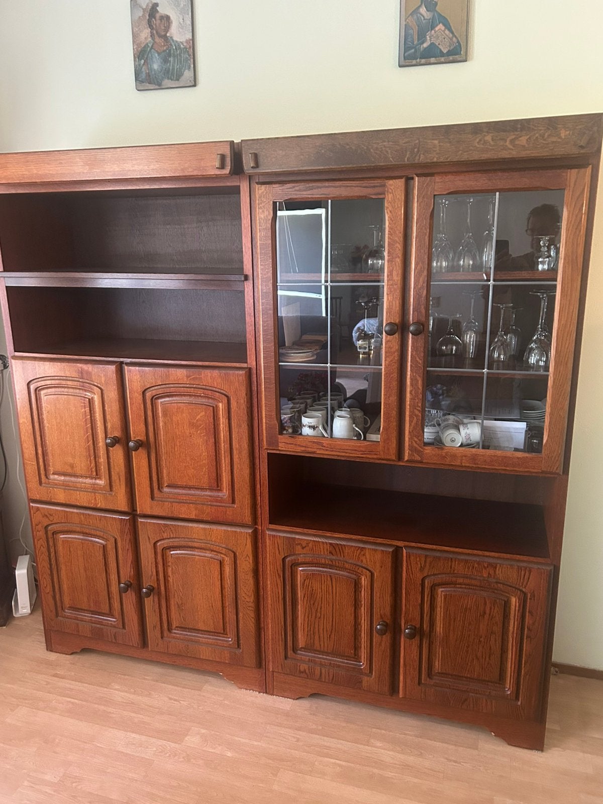 Eiken kast, Huis en Inrichting, Kasten | Buffetkasten, Ophalen, 50 tot 100 cm, Zo goed als nieuw, 150 tot 200 cm