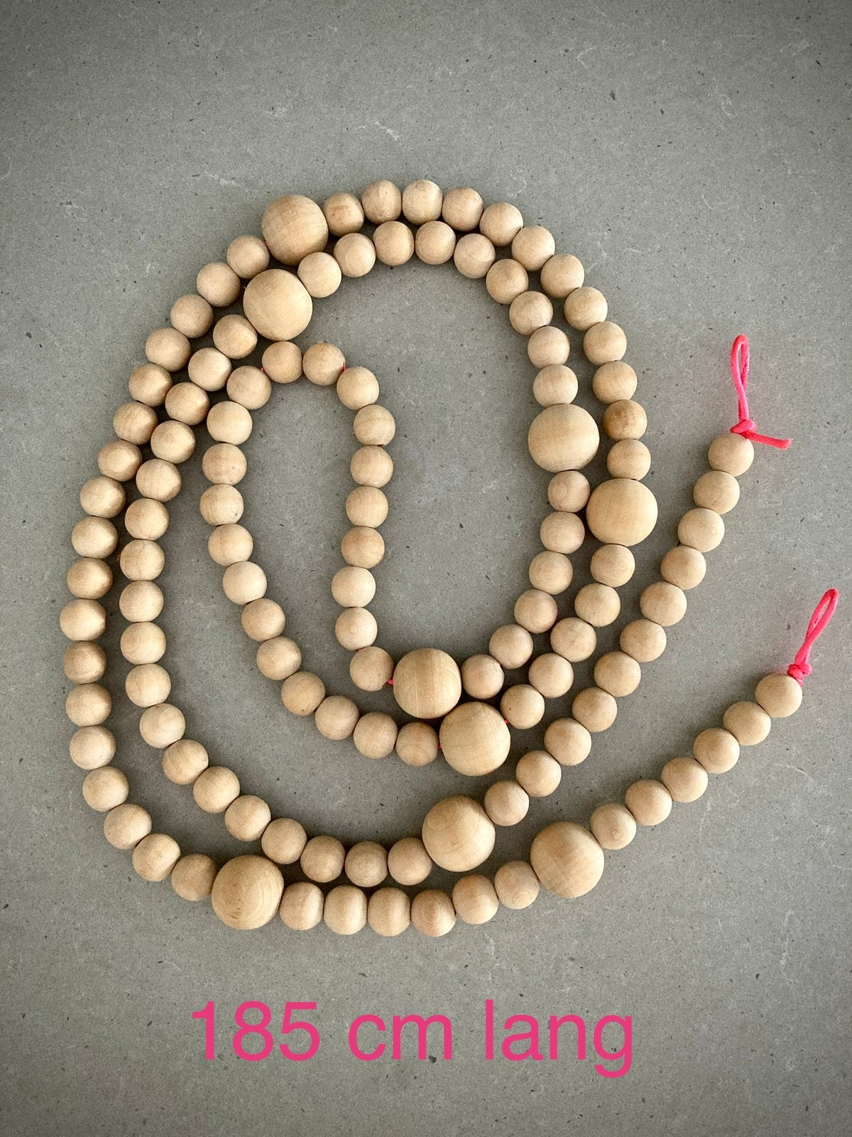 Decoratieve houten kralen ketting, Ophalen of Verzenden, Zo goed als nieuw