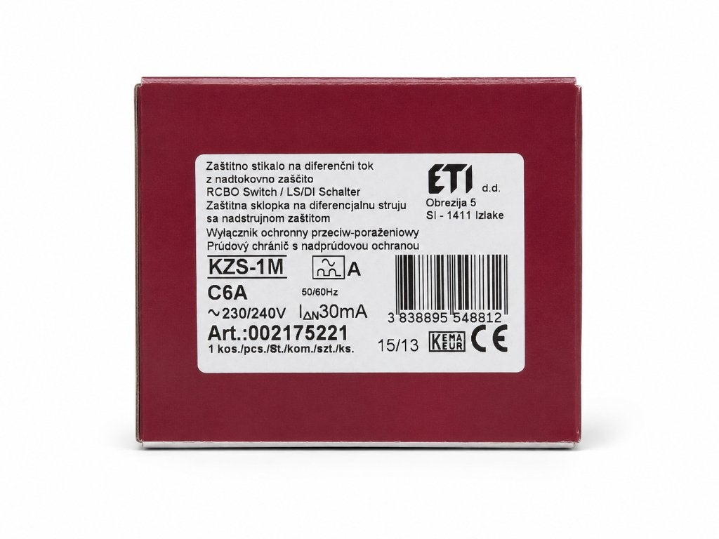 ETI KZS-1M aardlekautomaat C6A 30mA – 230240V, ., Nieuw, Ophalen of Verzenden, .