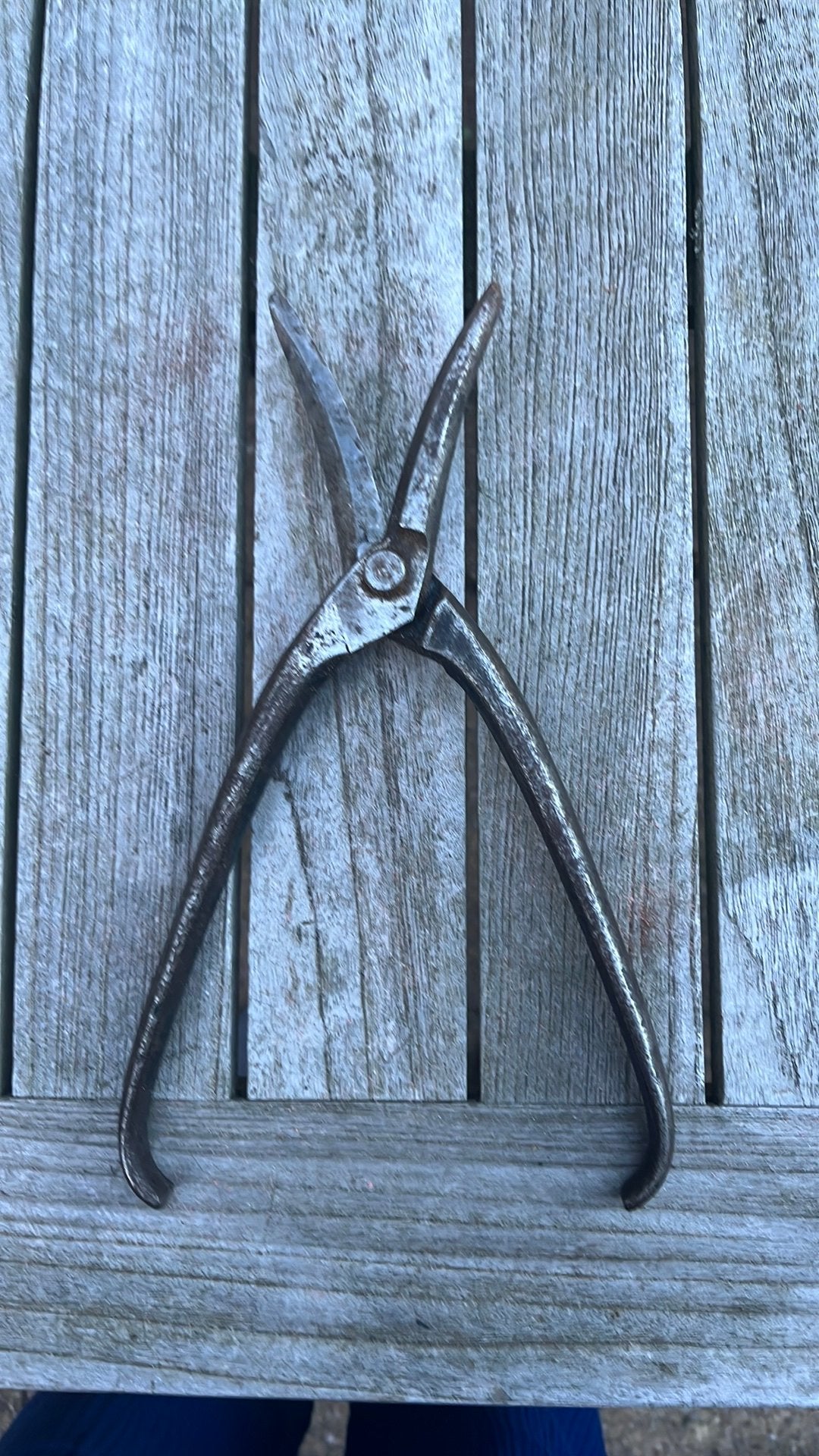 Antieke oude blikschaar plaatschaar vintage gereedschap, Antiek en Kunst, Antiek | Gereedschap en Instrumenten, Verzenden