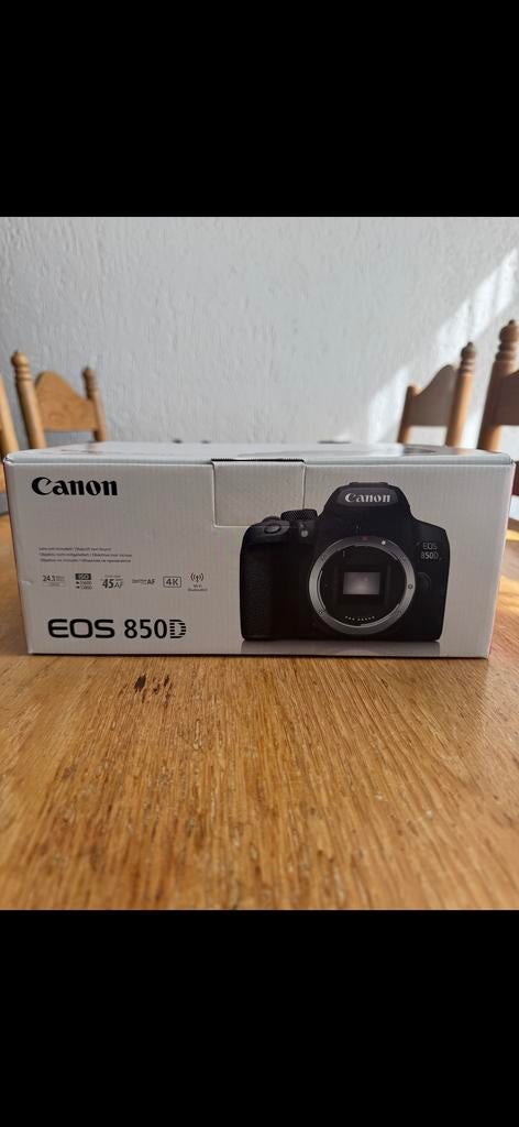 Canon EOS 850D + 18-55mm lens | Complete set in doos, Audio, Tv en Foto, Fotocamera's Digitaal, Ophalen, Spiegelreflex, Canon