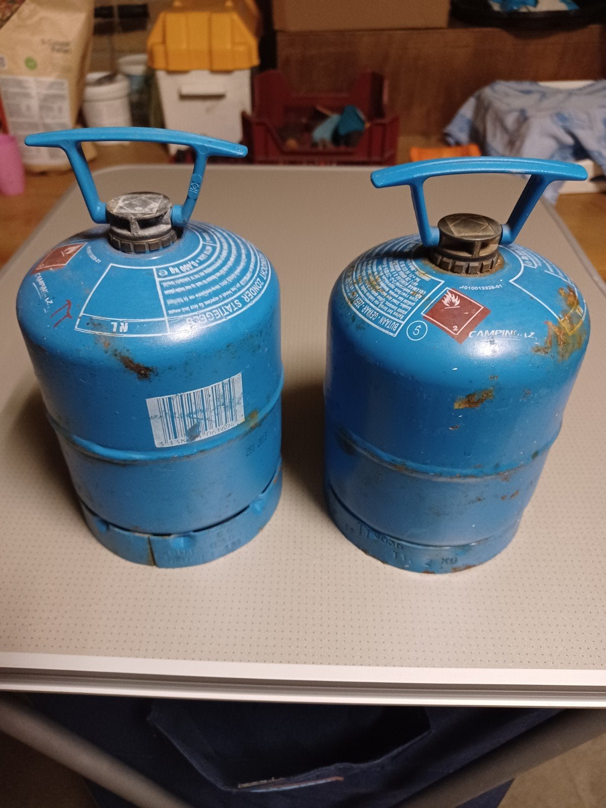 gasflessen, Ophalen