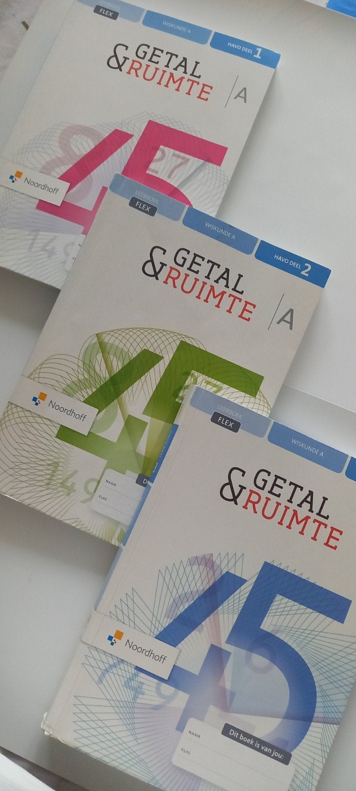 Getal & Ruimte Wiskunde A HAVO deel 1, 2 en 3, Boeken, Schoolboeken, Wiskunde A, Noordhoff, HAVO, Ophalen of Verzenden