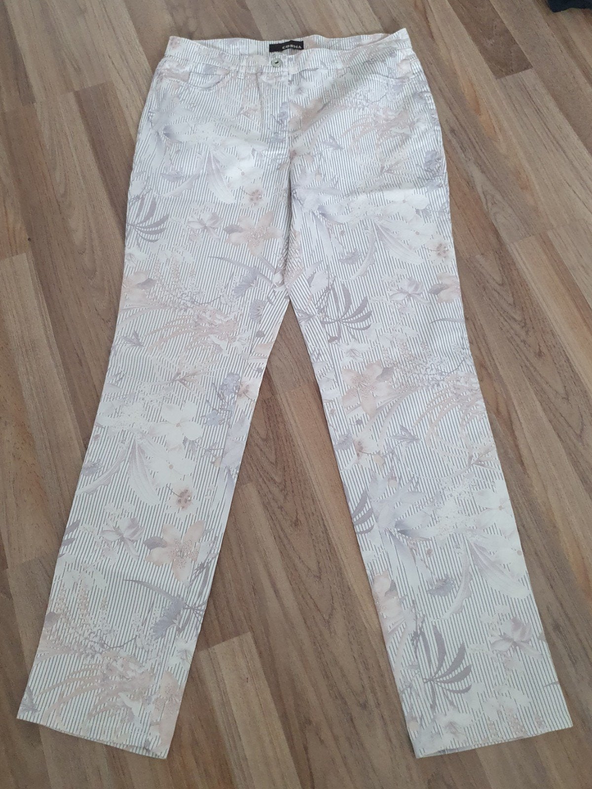 Cosma broek met bloemenprint, maat 40, Maat 38/40 (M), Meerkleurig, Ophalen of Verzenden, Zo goed als nieuw