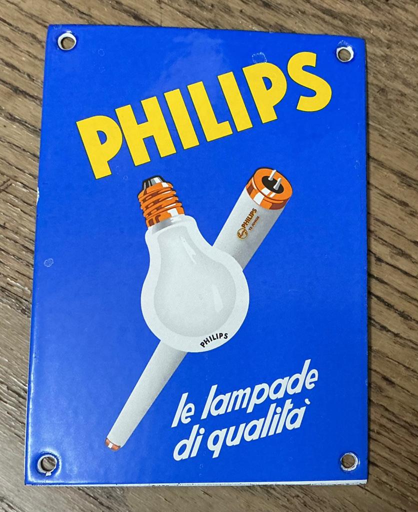 Emaille deurpostje PHILIPS, Verzamelen, Ophalen of Verzenden, Gebruikt