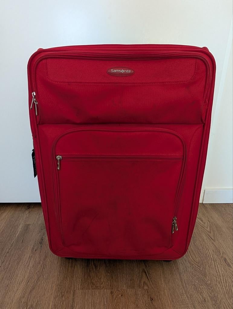 Samsonite UPR 63 Expand Rode Koffer met Wielen, 60 tot 70 cm, Overige materialen, Wieltjes, Gebruikt