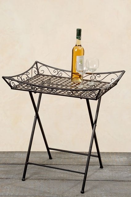 Leuke Bijzettafel, Koffietafel Plantentafel inklapbaar bruin, Ophalen of Verzenden, Nieuw, Bruin, Metaal