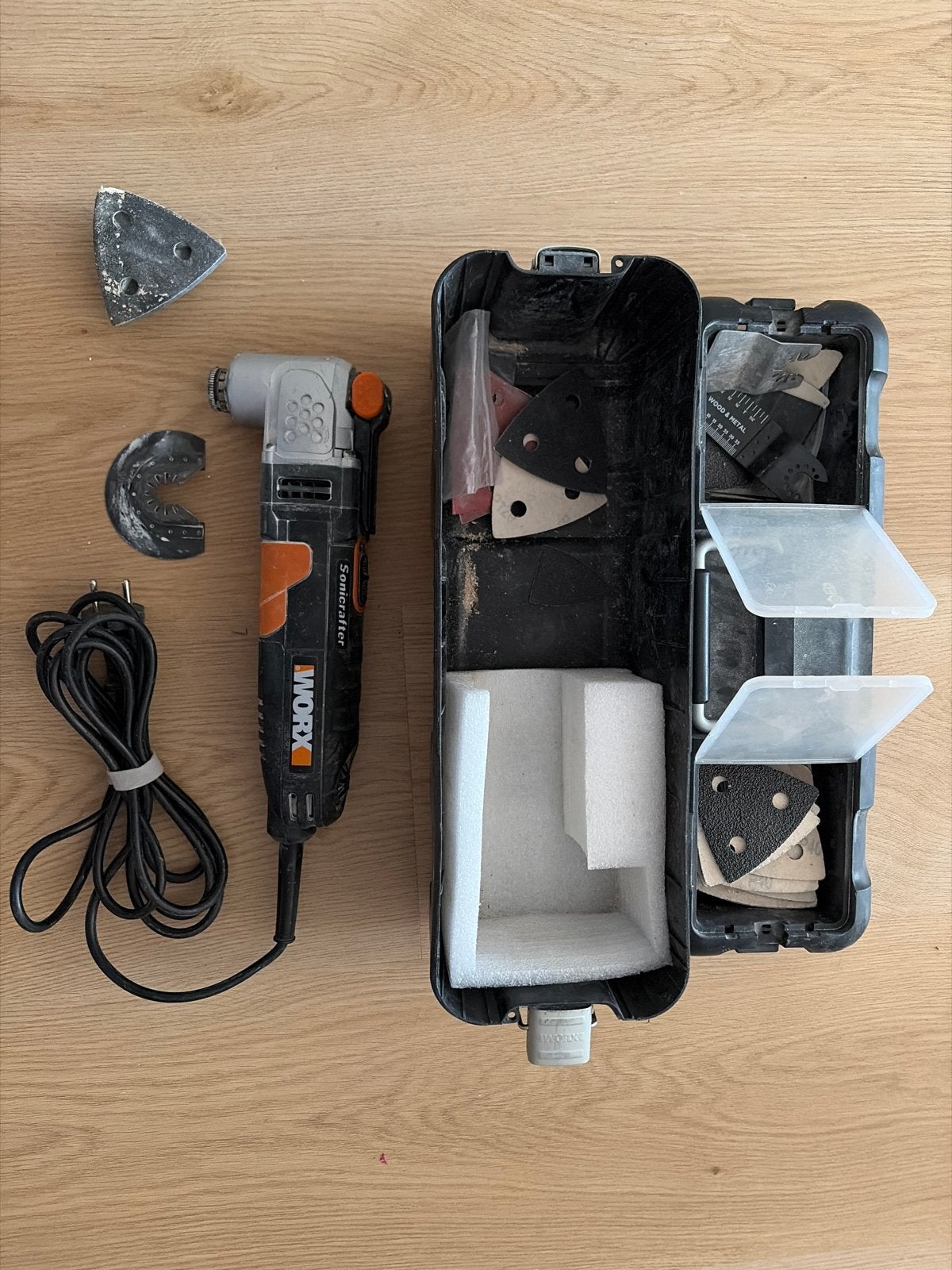 Worx Sonicrafter Multitool met accessoires en koffer, Doe-het-zelf en Verbouw, Gereedschap | Handgereedschap, Ophalen of Verzenden