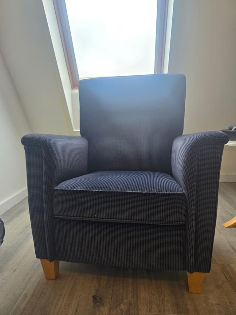 2 fauteuils, Ophalen, Gebruikt, 75 tot 100 cm, Stof