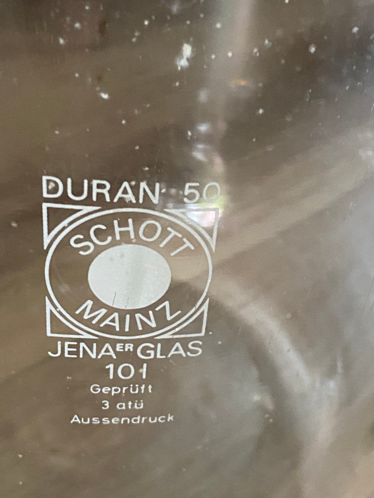 Duran 50 jena Glas laboratorium fles pot antiek, Antiek en Kunst, Ophalen