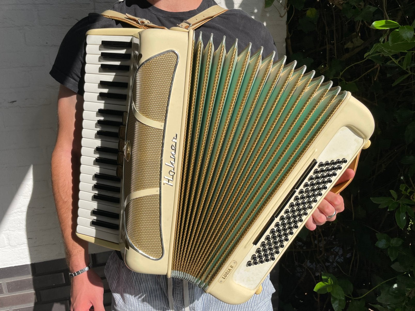 Hohner Lucia II Accordeon - Zeer nette staat, 80-bas, Zo goed als nieuw, Met koffer, Hohner