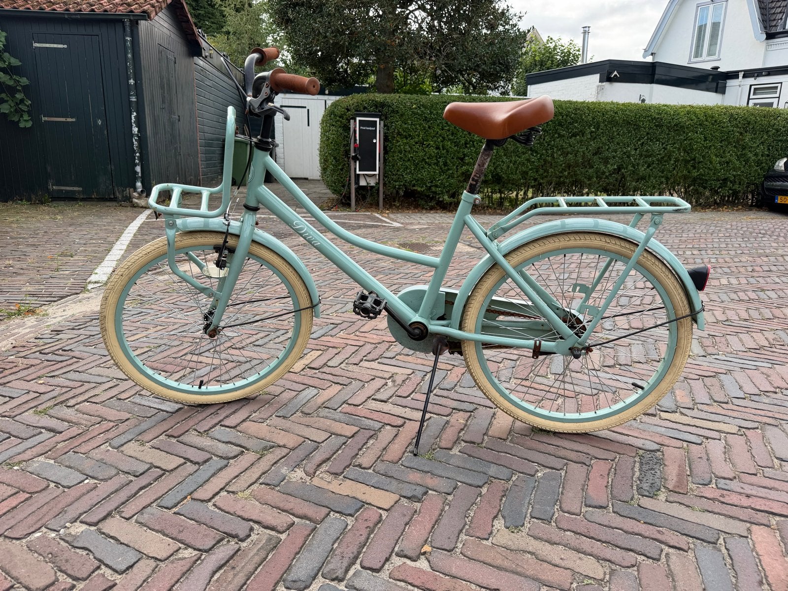 Kinderfiets Spirit Diva Groen 22 inch, Ophalen, Gebruikt, Velgrem, 20 inch of meer